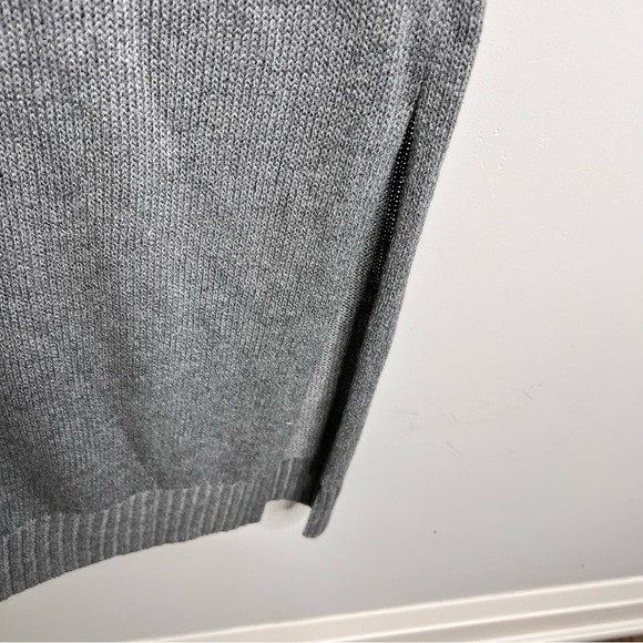 Lulu's Womens Size Small Coffee Date Grey Turtleneck Midi Sweater Dress Knit - Picture 4 of 13